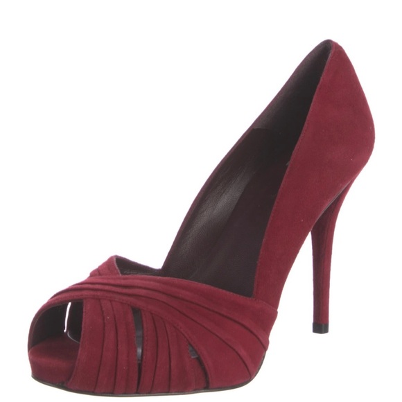 Stuart Weitzman Shoes - Stuart Weitzman Burgundy slingback Suede Shoes